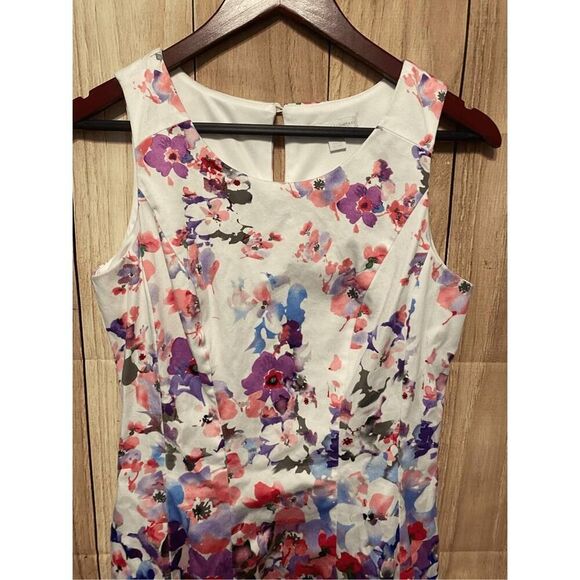 NYCO size 8 floral dress white pink purple New York & company floral summer - Picture 3 of 7